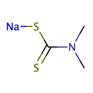 sodium dimethyl[sulfanyl(carbonothioyl)]amine,CAS No. 128-04-1.