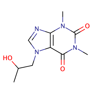 Proxyphylline,CAS No. 603-00-9.