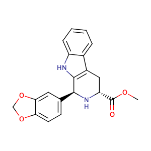 (1S,3R)-1-(3,4-methylenedioxyphenyl)-1,2,3,4-tetrahydro-pyrido[3,4-b]indole-3-carboxylic acid methyl ester,CAS No. 171596-42-2.