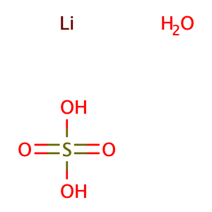 Lithium sulfate monohydrate,CAS No. 10102-25-7.