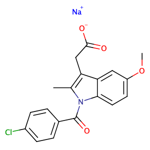 Sodium 2-(1-(4-chlorobenzoyl)-5-methoxy-2-methyl-1H-indol-3-yl)acetate,CAS No. 7681-54-1.