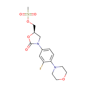 (R)-<N-3-(3-fluoro-4-morpholinylphenyl)-2-oxo-5-oxazolidinyl>methyl methanesulfonate,CAS No. 174649-09-3.