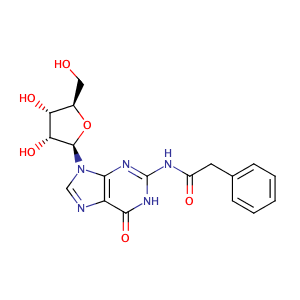 N-(9-((2R,3R,4S,5R)-3,4-Dihydroxy-5-(hydroxymethyl)tetrahydrofuran-2-yl)-6-oxo-6,9-dihydro-1H-purin-2-yl)-2-phenylacetamide,CAS No. 132628-16-1.