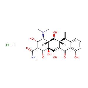 Metacycline hydrochloride,CAS No. 3963-95-9.