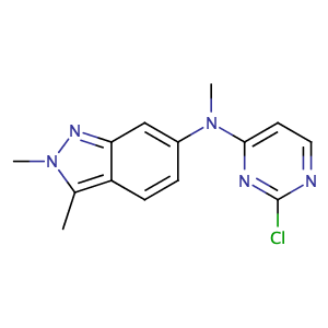 N-(2-chloro-4-pyrimidinyl)-N,2,3-trimethyl-2H-Indazol-6-amine,CAS No. 444731-75-3.