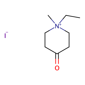 Piperidinium, 1-ethyl-1-methyl-4-oxo-, iodide (1:1),CAS No. 77542-18-8.