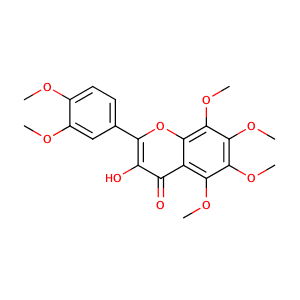 2-(3,4-dimethoxyphenyl)-3-hydroxy-5,6,7,8-tetramethoxy-4H-chromen-4-one,CAS No. 35154-55-3.