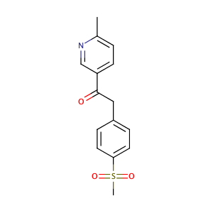 1-(6-Methylpyridin-3-yl)-2-[4-(methylsulfonyl)phenyl]ethanone,CAS No. 221615-75-4.