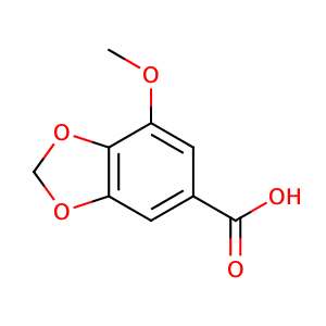 7-Methoxy-1,3-benzodioxide-5-carboxylic acid,CAS No. 526-34-1.