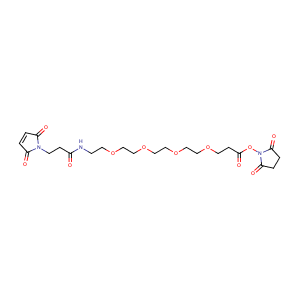 2,5-dioxopyrrolidin-1-yl 1-(2,5-dioxo-2,5-dihydro-1H-pyrrol-1-yl)-3-oxo-7,10,13,16-tetraoxa-4-azanonadecan-19-oate,CAS No. 756525-99-2.