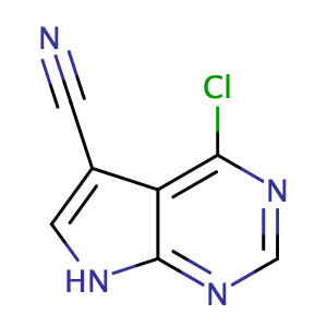 4-chloro-7H-pyrrolo[2,3-d]pyrimidine-5-carbonitrile,CAS No. 24391-41-1.