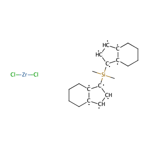rac-Dimethylsilylenebis(4,5,6,7-tetrahydro-1-indenyl)zirconium dichloride,CAS No. 126642-97-5.