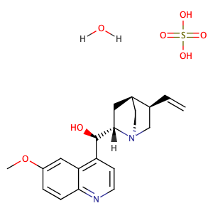 quinine,CAS No. 6119-70-6.