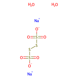 SODIUM TETRATHIONATE DIHYDRATE,CAS No. 13721-29-4.