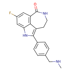 8-fluoro-2-{4-[(methylamino)methyl]phenyl}-1,3,4,5-tetrahydro-6H-azepino[5,4,3-cd]indol-6-one,CAS No. 283173-50-2.