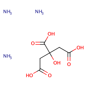 2-HYDROXY-1,2,3-PROPANETRICARBOXYLIC ACID TRIAMMONIUM SALT,CAS No. 3458-72-8.