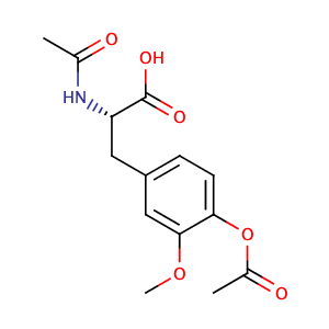 TYROSINE, N-ACETYL-3-METHOXY-, ACETATE (ESTER) (EN),CAS No. 30948-27-7.