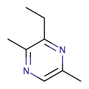 Pyrazine, 3-ethyl-2,5-dimethyl-,CAS No. 13360-65-1.