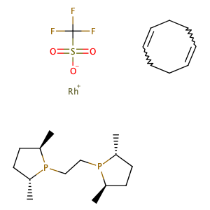 (+)-1,2-BIS((2R,5R)-DIMETHYLPHOSPHOLANO)ETHANE(CYCLOOCTADIENE)RHODIUM(I) TRIFLATE,CAS No. 177750-25-3.