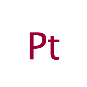 PLATINIUM,CAS No. 7440-06-4.