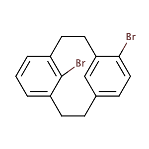 Tricyclo[8.2.2.24,7]hexadeca-4,6,10,12,13,15-hexaene, 5,11-dibromo-,CAS No. 96392-77-7.