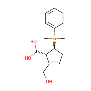 (1R,5S)-5-(Dimethylphenylsilyl)-2-(hydroxymethyl)-2-cyclopentene-1-carboxylic acid,CAS No. 649761-21-7.
