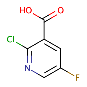2-Chloro-5-fluoronicotinic acid,CAS No. 38186-88-8.