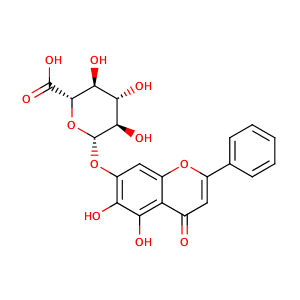 5,6,7-trihydroxyflavone-7-2-D-glucuronide,CAS No. 21967-41-9.