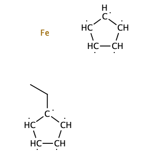 Ethylferrocene,CAS No. 1273-89-8.