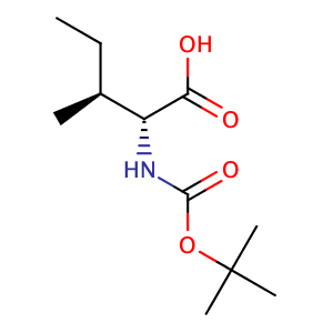 (2R,3S)-3-methyl-2-[(2-methylpropan-2-yl)oxycarbonylamino]pentanoic acid,CAS No. 55780-90-0.
