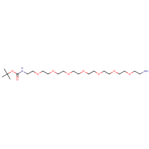 tert-butyl (23-amino-3,6,9,12,15,18,21-heptaoxatricos-1-yl)carbamate,CAS No. 206265-98-7.