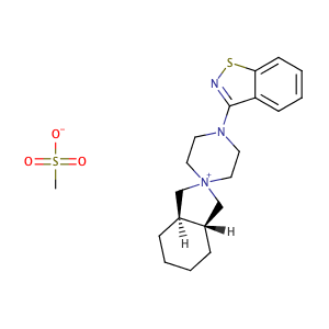 4-(Benzo[d]isothiazol-3-yl)-1-((3aR,7aR)-hexahydro-1H-isoindol-2(3H)-yl)piperazin-1-ium-1-sulfonate,CAS No. 186204-37-5.