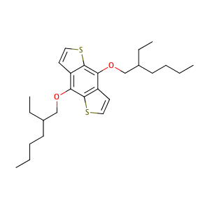 Benzo[1,2-b:4,5-b']dithiophene, 4,8-bis[(2-ethylhexyl)oxy]-,CAS No. 1160823-77-7.