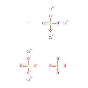 Fluorapatite (Ca5F(PO4)3),CAS No. 1306-05-4.