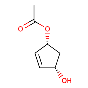 (1R,4S)-4-hydroxycyclopent-2-enyl acetate,CAS No. 60410-16-4.
