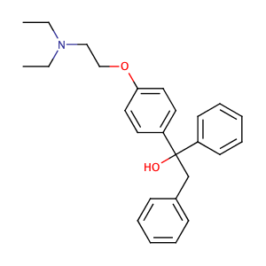 Benzeneethanol, α-[4-[2-(diethylamino)ethoxy]phenyl]-α-phenyl-,CAS No. 73404-00-9.