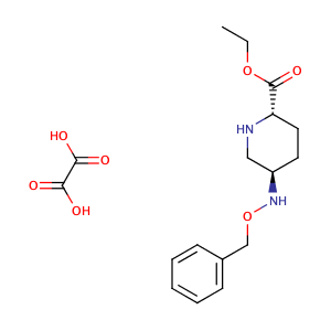 2-Piperidinecarboxylic acid, 5-[(phenylmethoxy)amino]-, ethyl ester, (2S,5R)-, ethanedioate,CAS No. 1416134-48-9.
