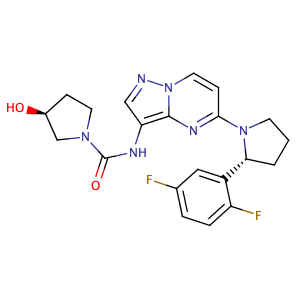 (3S)-N-[5-[(2R)-2-(2,5-Difluorophenyl)-1-pyrrolidinyl]pyrazolo[1,5-a]pyrimidin-3-yl]-3-hydroxy-1-pyrrolidinecarboxamide,CAS No. 1223403-58-4.