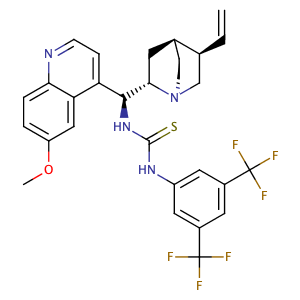3-[3,5-bis(trifluoromethyl)phenyl]-1-[(S)-[(1S,2S,4S,5R)-5-ethenyl-1-azabicyclo[2.2.2]octan-2-yl](6-methoxyquinolin-4-yl)methyl]thiourea,CAS No. 852913-16-7.