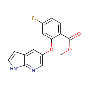 Benzoic acid, 4-fluoro-2-(1H-pyrrolo[2,3-b]pyridin-5-yloxy)-, methyl ester,CAS No. 1235865-75-4.