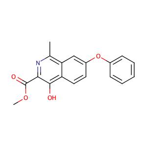 4-hydroxy-1-methyl-7-phenoxy-3-Isoquinolinecarboxylic acid, methyl ester,CAS No. 1421312-34-6.