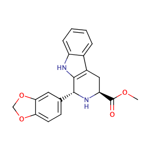 (1R,3S)-1-benzo[1,3]dioxol-5-yl-2,3,4,9-tetrahydro-1H-beta-carboline-3-carboxylic acid methyl ester,CAS No. 171596-44-4.