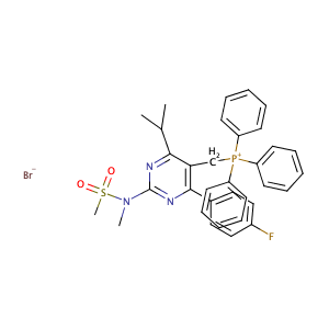 ((4-(4-Fluorophenyl)-6-isopropyl-2-(N-methylmethylsulfonamido)pyrimidin-5-yl)methyl)triphenylphosphonium bromide,CAS No. 885477-83-8.