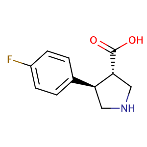 (3S,4R)-4-(4-Fluorophenyl)pyrrolidine-3-carboxylic acid,CAS No. 1047651-77-3.