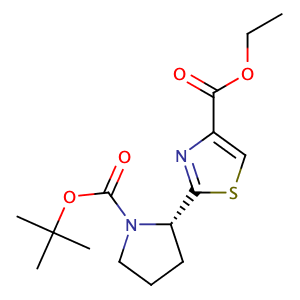ethyl 2-(N-tert-butoxycarbonyl-2,4-pyrrolidinyl)thiazole-4-carboxylate,CAS No. 212009-06-8.