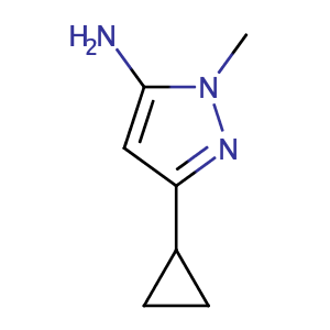 3-cyclopropyl-1-methyl-1H-pyrazol-5-amine,CAS No. 118430-74-3.