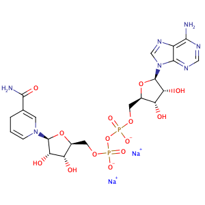 beta-Nicotinamide adenine dinucleotide disodium salt,CAS No. 606-68-8.