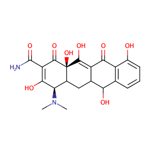 2-Naphthacenecarboxamide,4-(dimethylamino)-1,4,4a,5,5a,6,11,12a-octahydro-3,6,10,12,12a-pentahydroxy-1,11-dioxo-,(4S,4aS,5aS,6S,12aS)-,CAS No. 987-02-0.