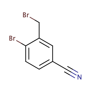 Benzonitrile, 4-bromo-3-(bromomethyl)-,CAS No. 190197-86-5.