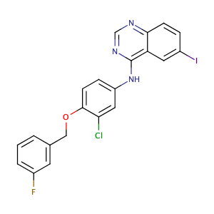 N-(3-Chloro-4-((3-fluorobenzyl)oxy)phenyl)-6-iodoquinazolin-4-amine,CAS No. 231278-20-9.